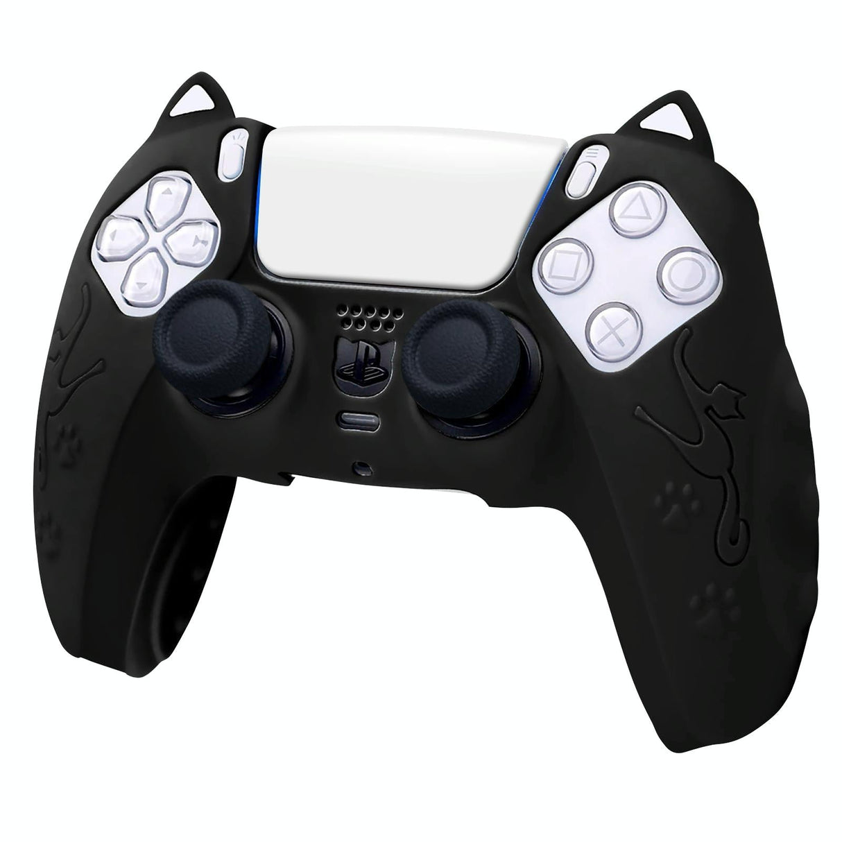 Silicone Cat Ear Gamepad Cover for Sony Ps5 - Blue