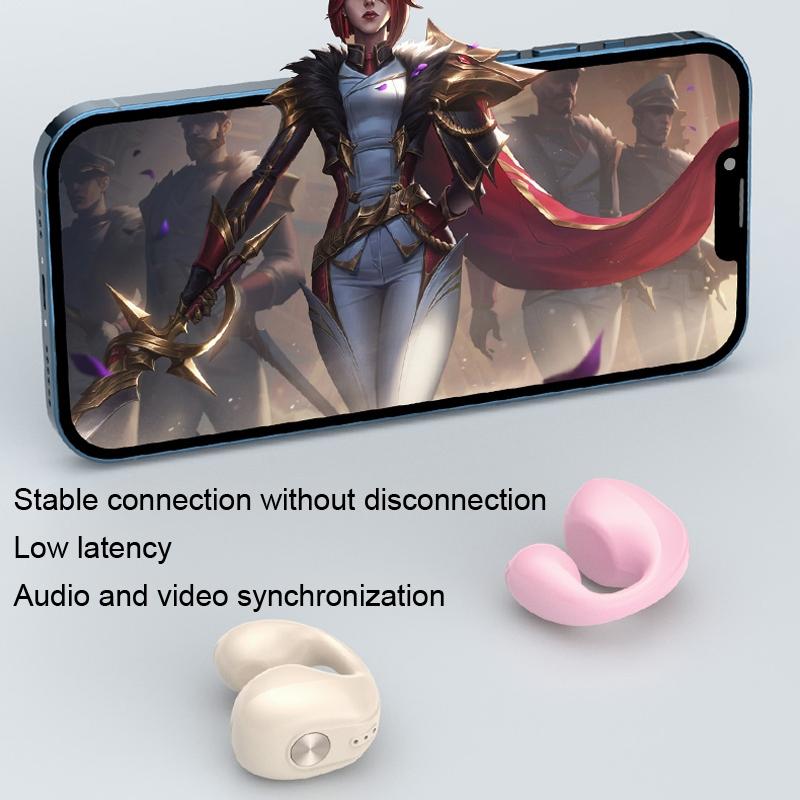 Mini Bone Conduction Bluetooth Earphone for Running and Sports - Skin Colour