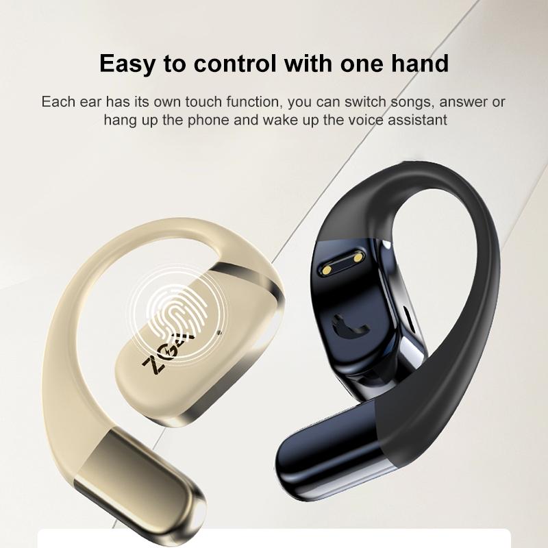 Wireless Bluetooth Earphones - Zga Gs18 Blade Ai - Beige