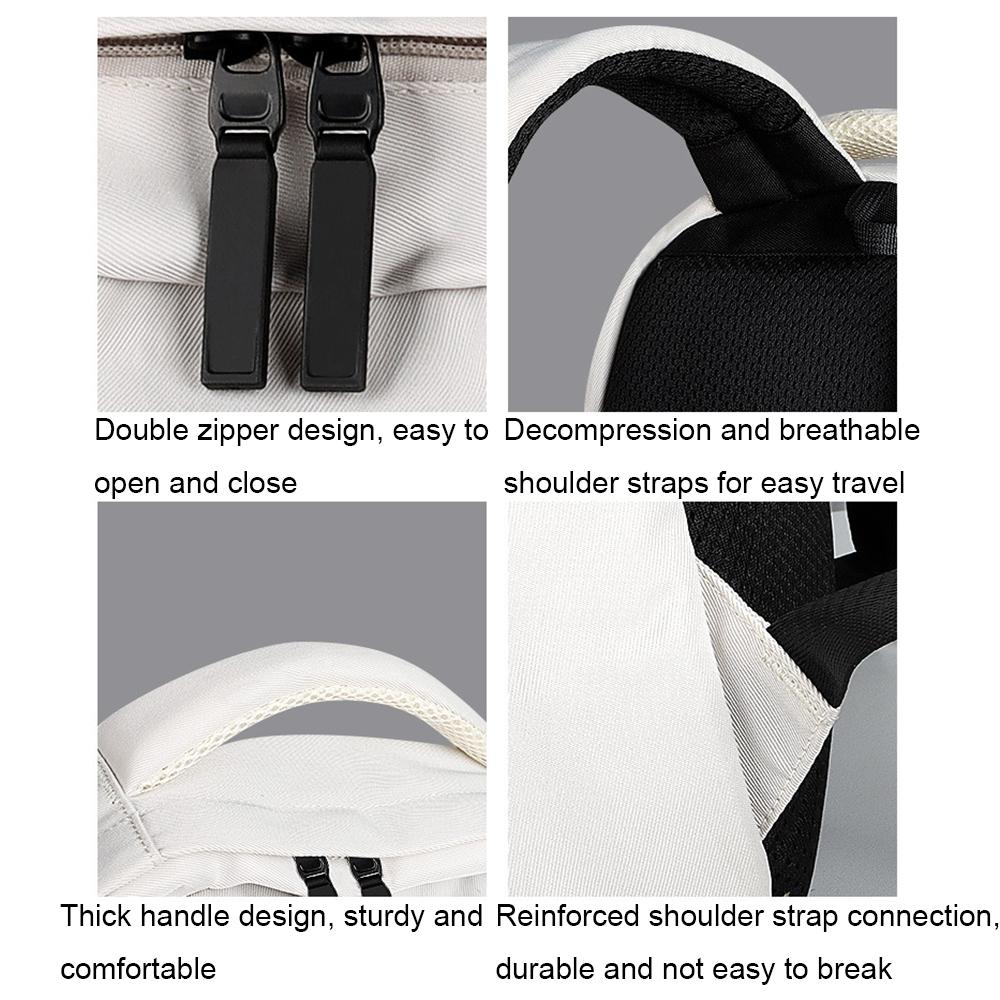 Waterproof Laptop Backpack - Large Capacity Wear-resistant 13-15.4 Inches - Beige