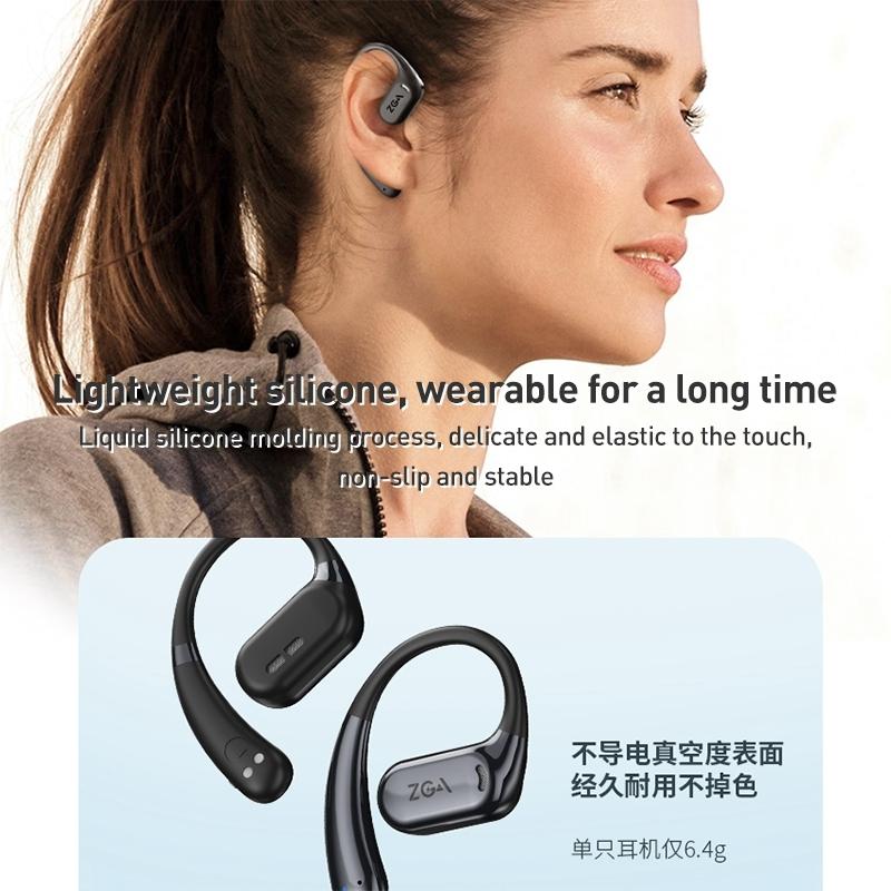 Wireless Bluetooth Earphone Ear-mounted - White