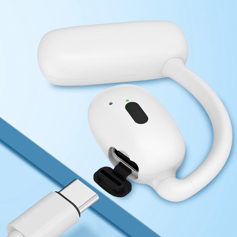 Wireless Hanging Earbuds with Bluetooth V5.4 Stereo Sound - White