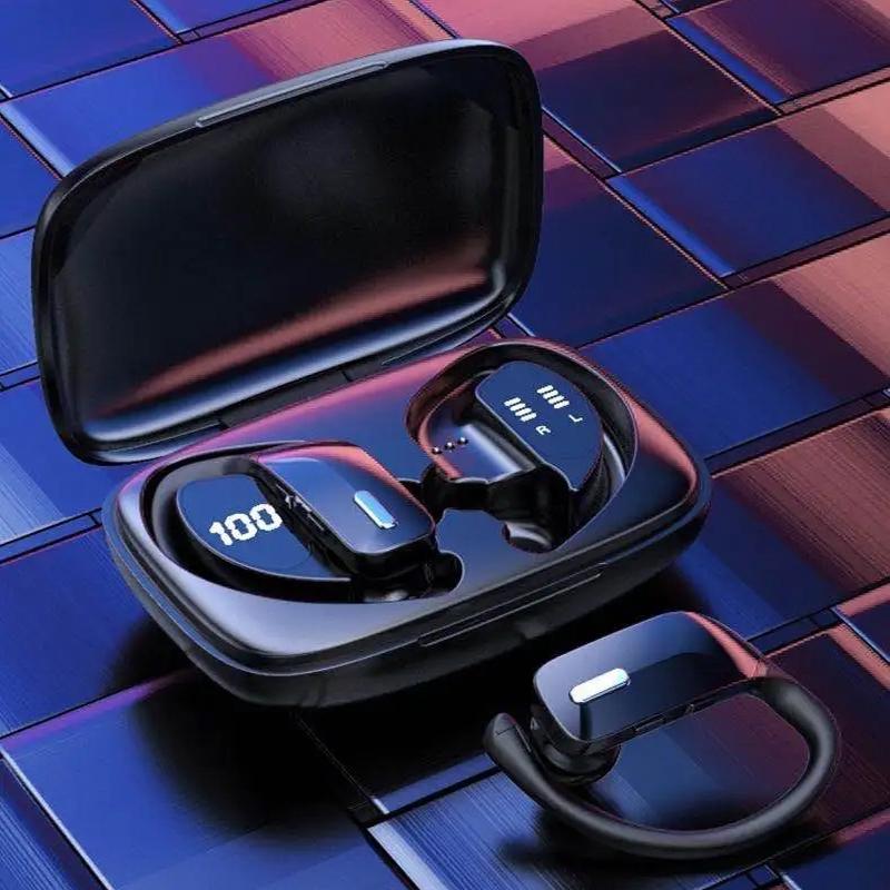 Wireless Noise-cancelling Bluetooth Earbuds with Dual Battery Display - T16 Black