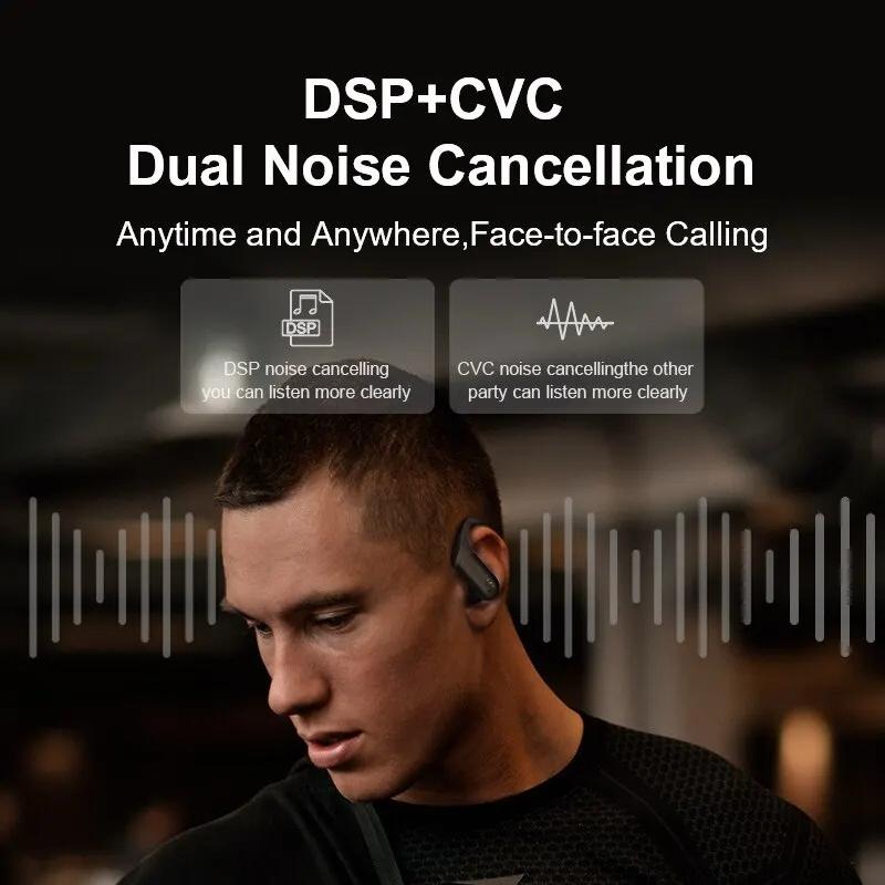 Wireless Noise-cancelling Bluetooth Earbuds with Dual Battery Display - T16 Black