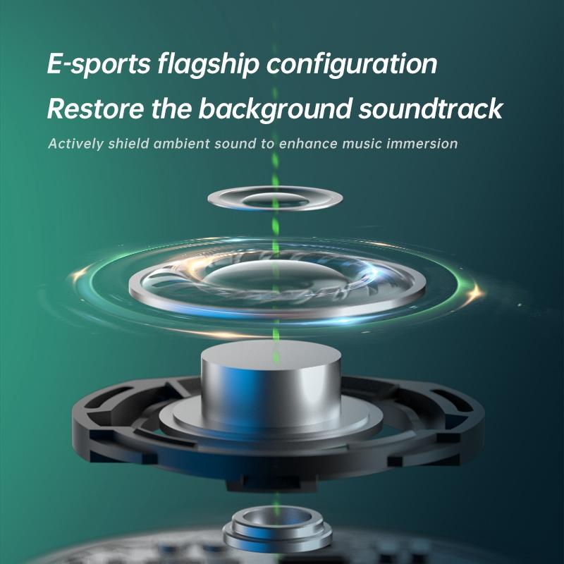 Wireless Bluetooth Game Earphones with Noise Reduction - H2s Pro - Grey