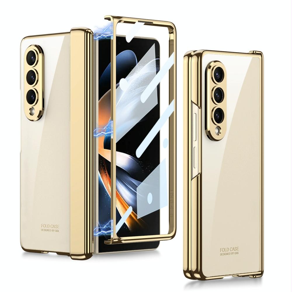 For Samsung Galaxy Z Fold4 5G Magnetic Hinged Case - Champagne Gold