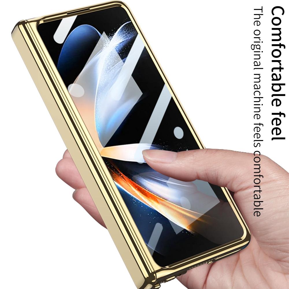 For Samsung Galaxy Z Fold4 5G Magnetic Hinged Case - Champagne Gold