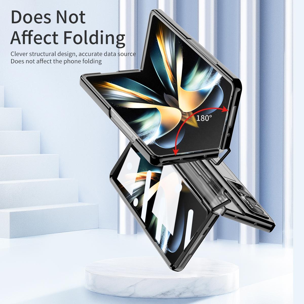 For Samsung Galaxy Z Fold4 5G Phantom Series Folding Case - Silver