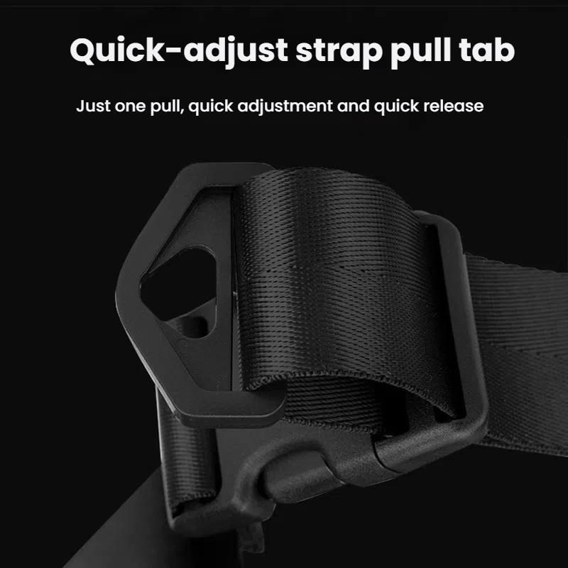 3 Point Strap Men Cycling Chest Bag Anti Sway Design - Grey