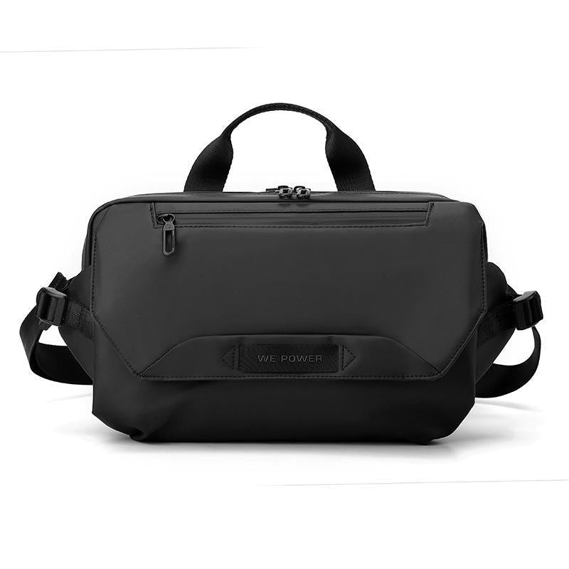 3 Point Strap Men Cycling Chest Bag Anti Sway Design - Grey