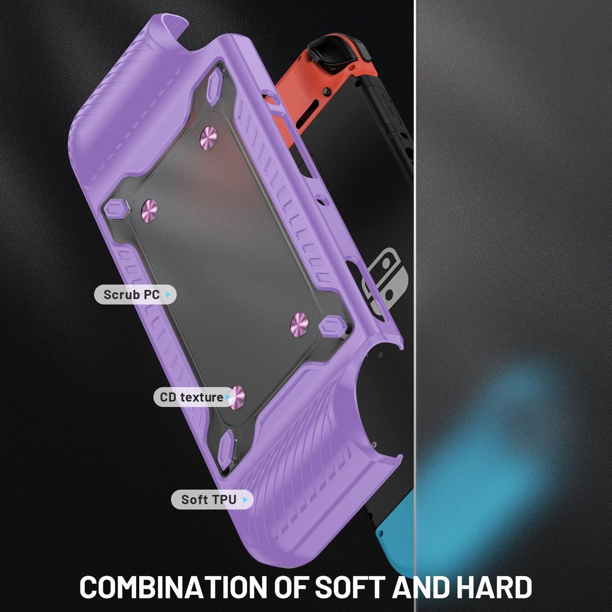 Protective Tpu Pc Case for Nintendo Switch Oled - Black