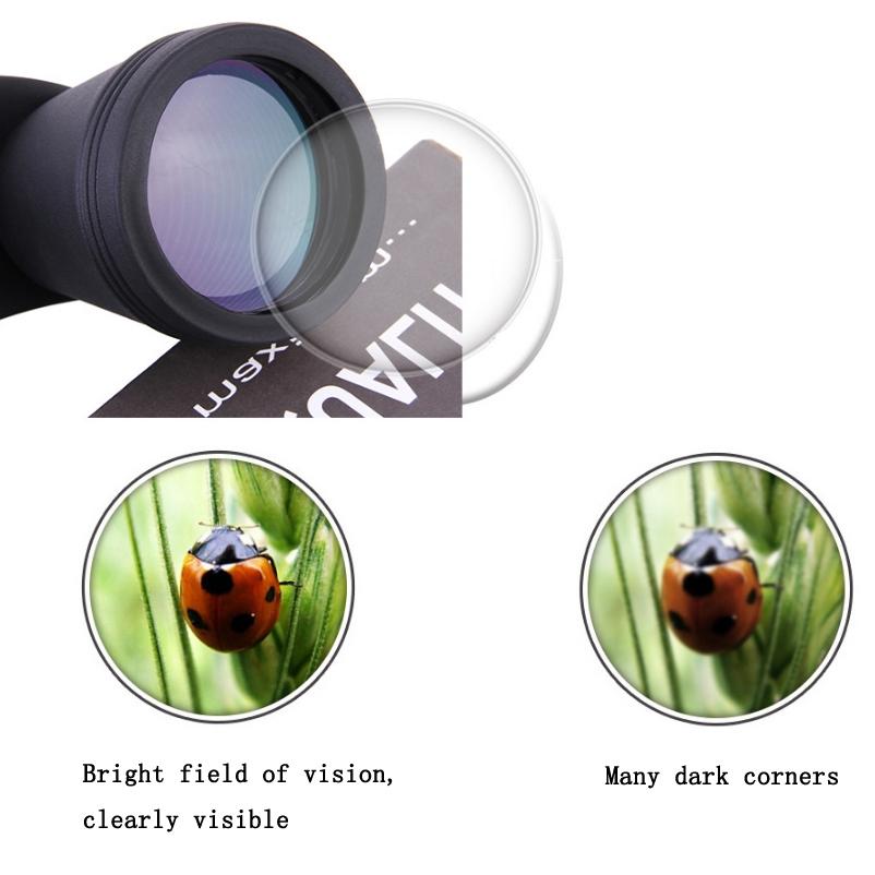 High Power Outdoor Binoculars for Low Light Night Vision - 20x50 - Armygreen