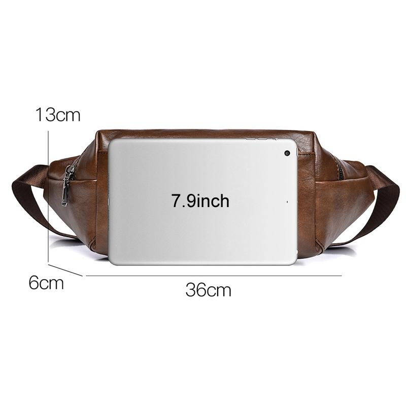 Large Capacity Waterproof Sports Waist Pack For Men - Brown