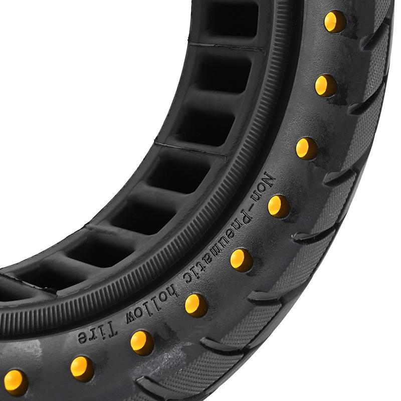 10x2.5 Inflatable Honeycomb Solid Run-flat Tire for Electric Scooter - Blue - 44Mm Slot Yellow