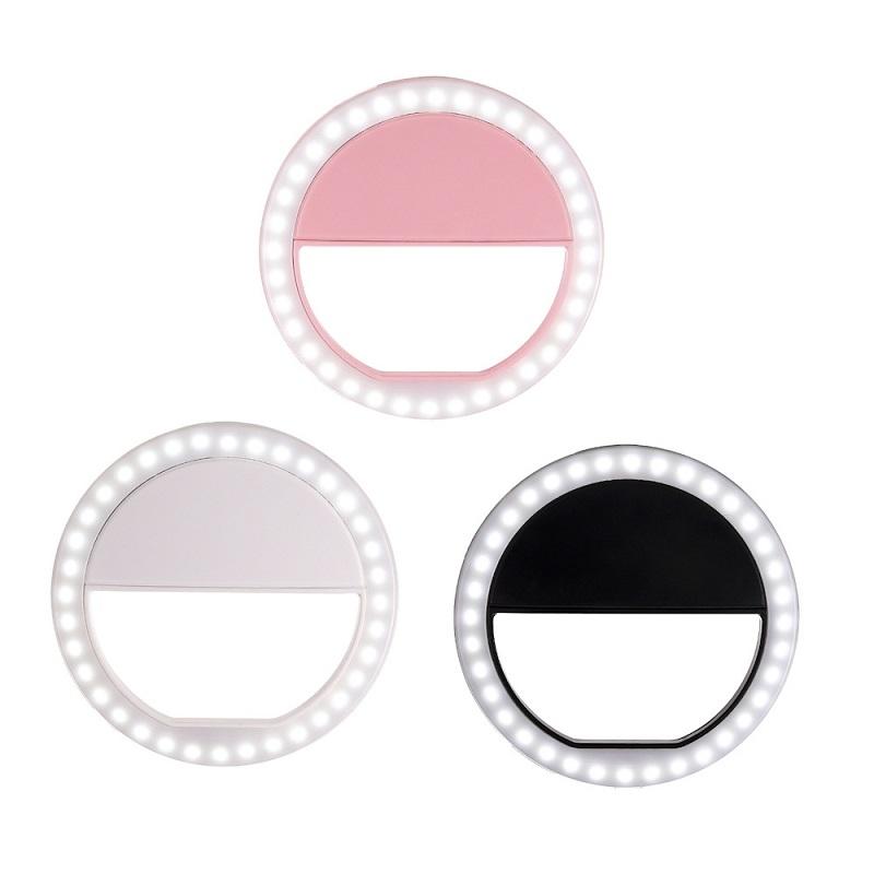 Ring-shaped Selfie Light for Live Photography - Led Flashlight - Black