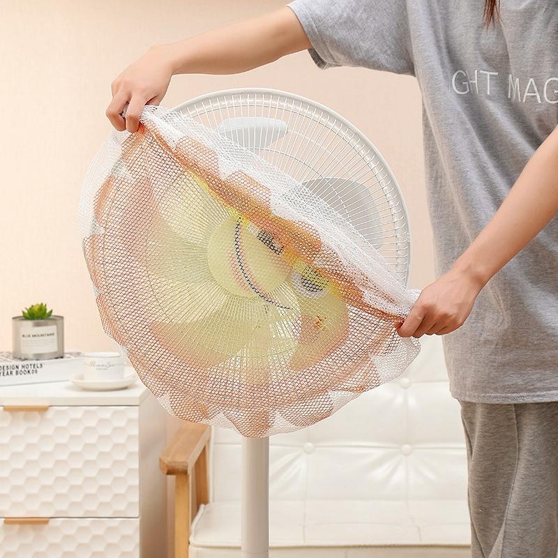 16 Cartoon Children Electric Fan with All-inclusive Mesh Protection Net and Anti-pinch Hand Cover - Safe and Fun - Blue Whale