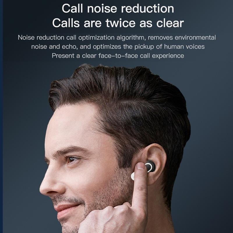 Wireless Anc Bluetooth Earphones with Touch Screen and Active Noise Reduction - Black
