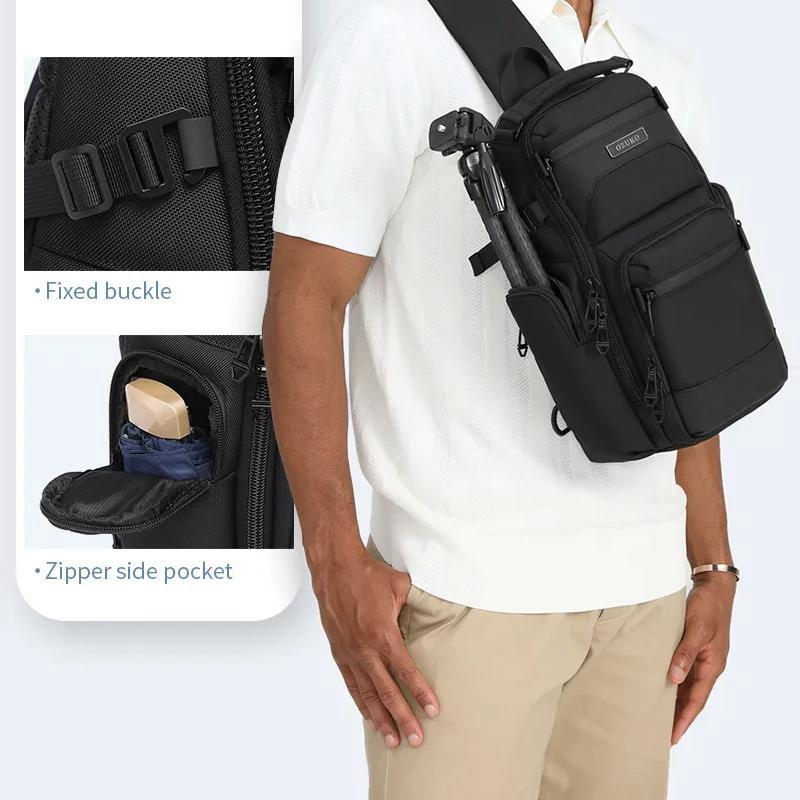 Lightweight Men Waterproof Crossbody Chest Bag Travel Companion - Blue