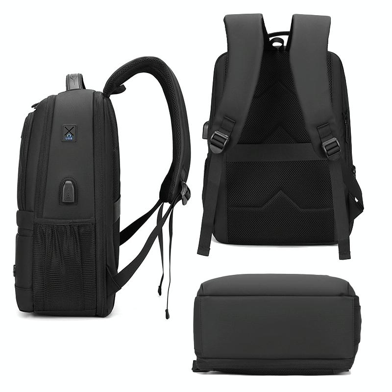 Men Usb Backpack with Charging Port - Grey