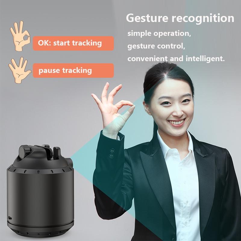 Smart Desktop Ptz with 360 Degree Rotation and Automatic Tracking - White