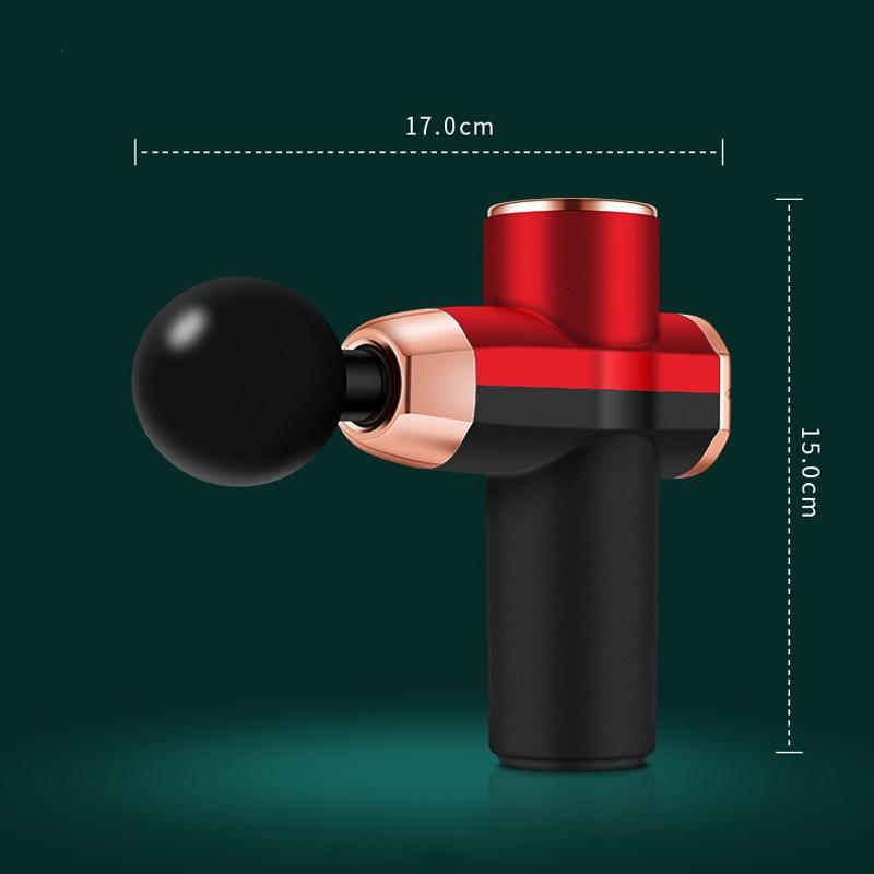 Compact 12V Muscle Relax Massage Gun - Mini Size - Black Green