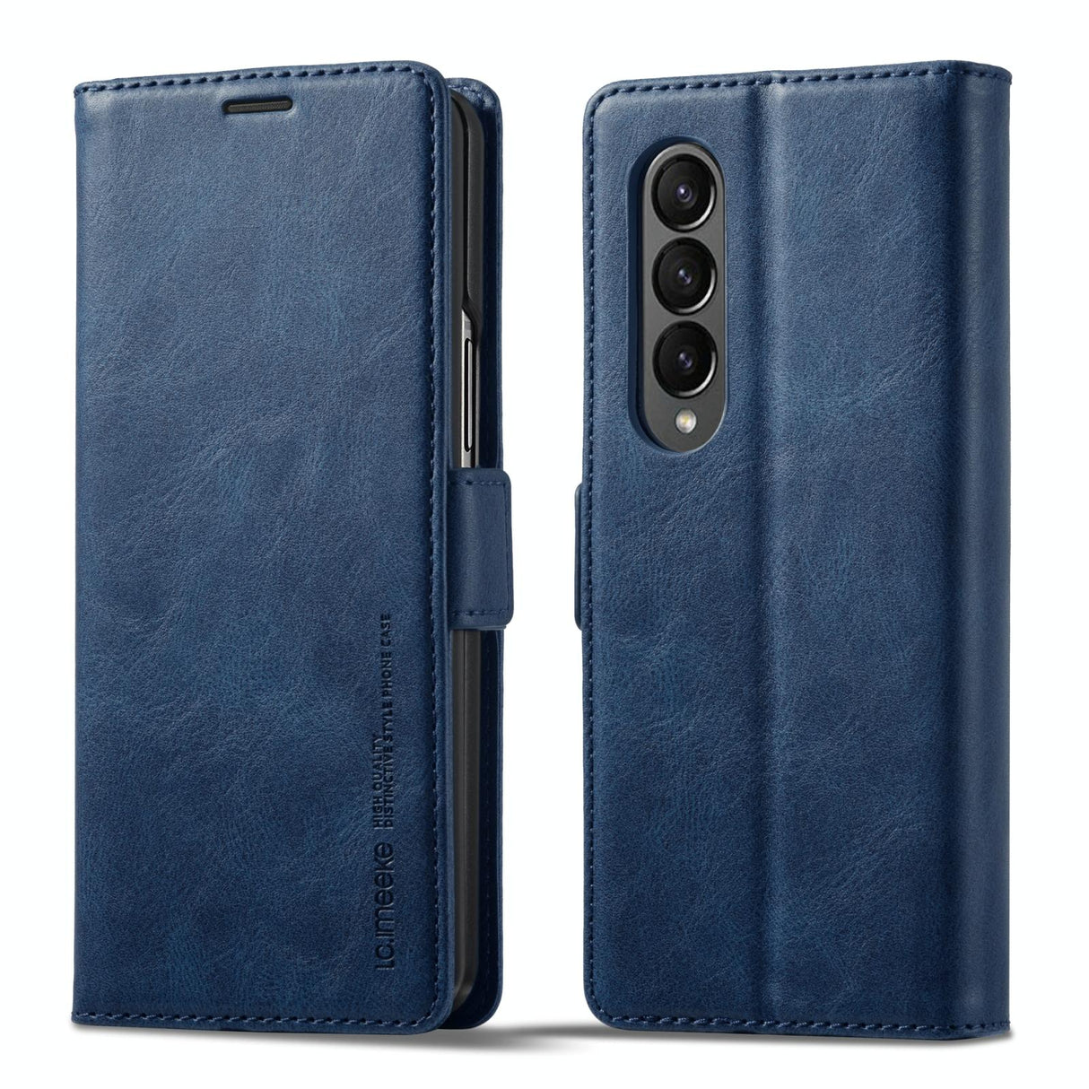 For Samsung Galaxy Z Fold4 5G Rfid Leather Phone Case - Secure & Stylish - Red