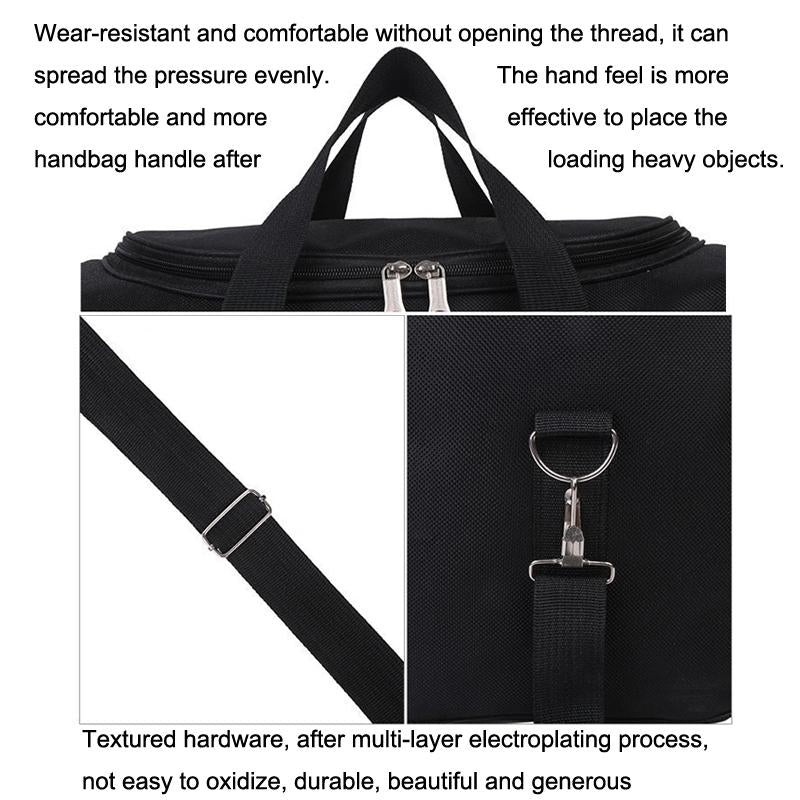 Large Capacity Shoulder Travel Bag - Black