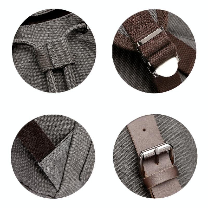 Student Canvas Backpack - Compact and Stylish - Khaki