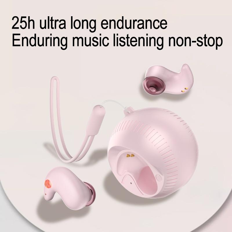 Coconut Ball Bluetooth Earphones with Charging Case - White