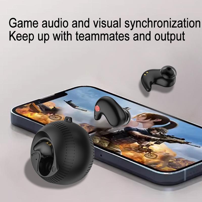 Coconut Ball Bluetooth Earphones with Charging Case - White