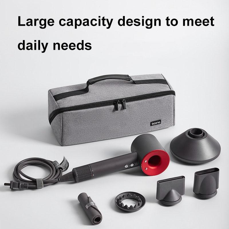 Waterproof Hair Dryer Storage Bag Large Capacity - Black