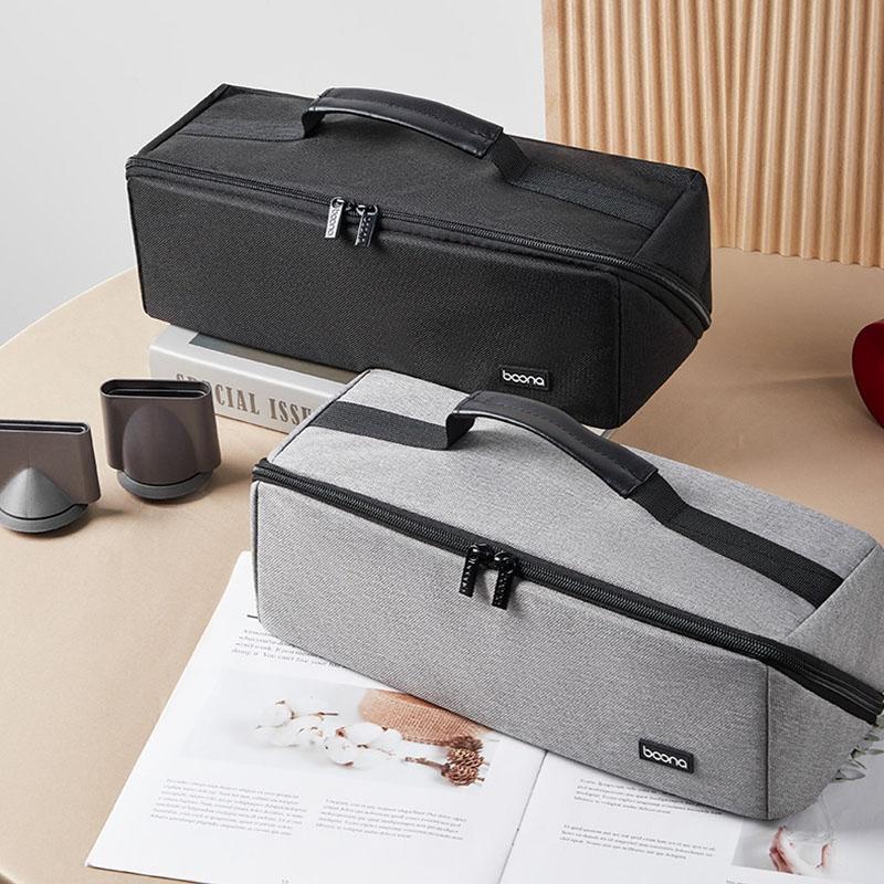 Waterproof Hair Dryer Storage Bag Large Capacity - Black