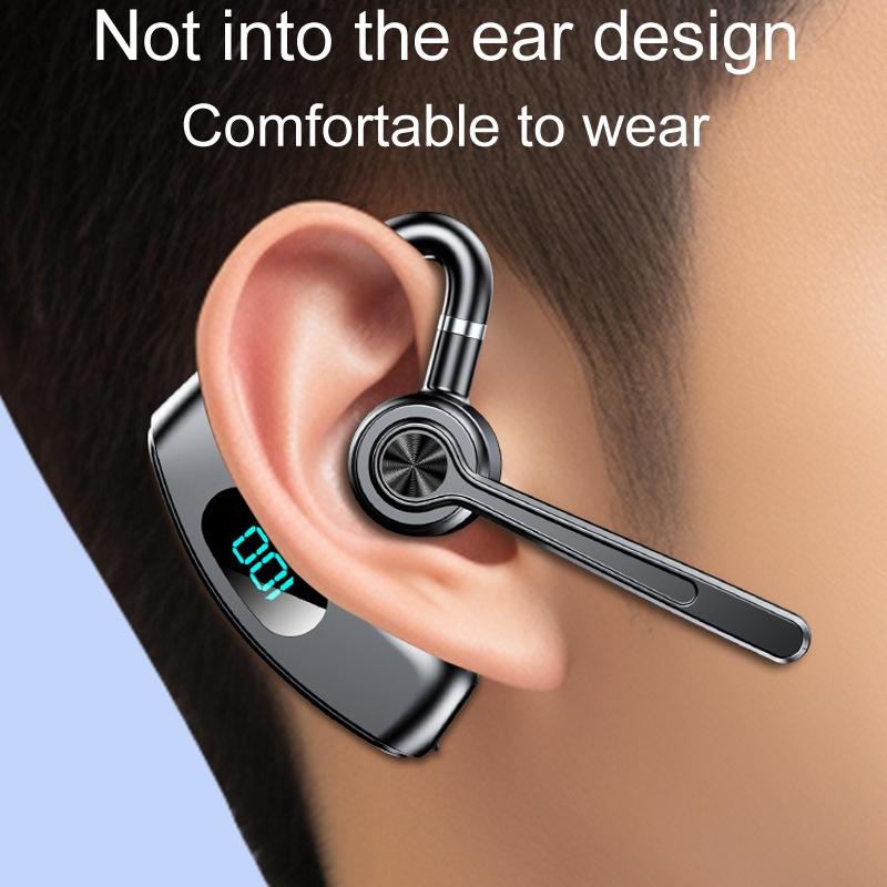 Bone Conduction Gaming Bluetooth Earphones with Noise Reduction - White