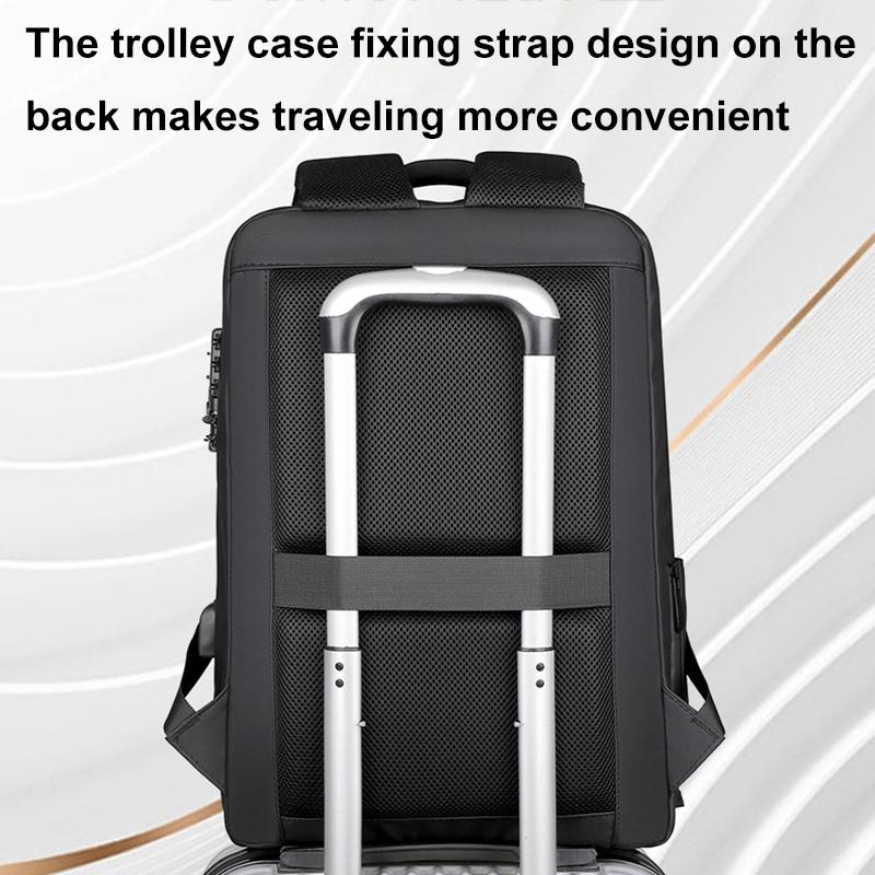 Waterproof Laptop Backpack with Usb Port - 17 Inch Capacity Password Lock