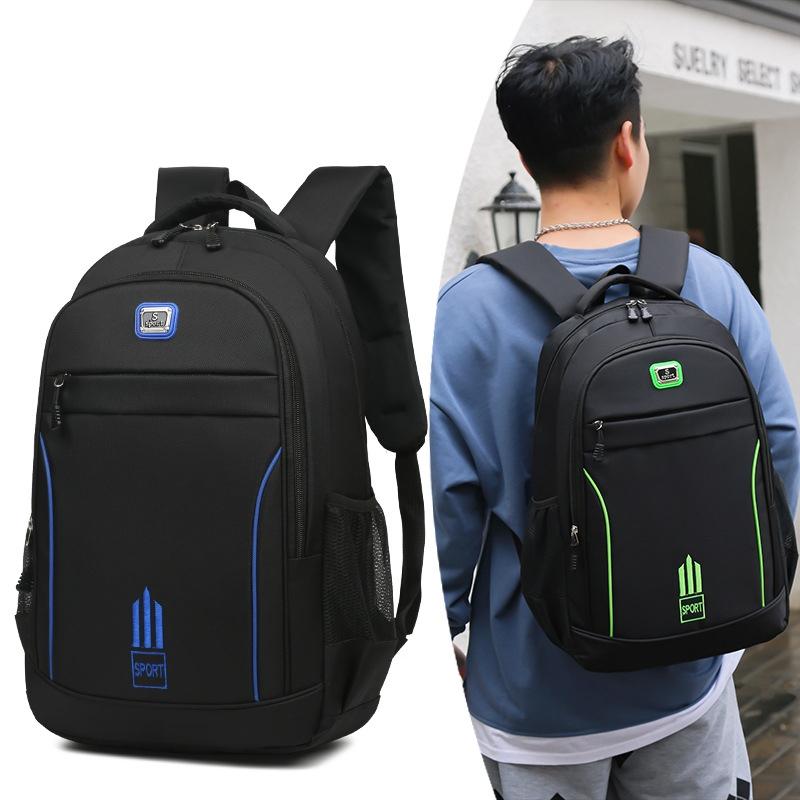 Large Capacity Nylon Backpack For Students - Blue