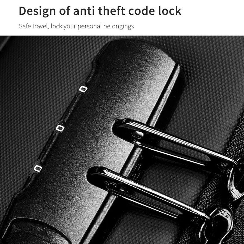 Large Capacity Waterproof Laptop Backpack with Usb Port for Business Travel - Blue