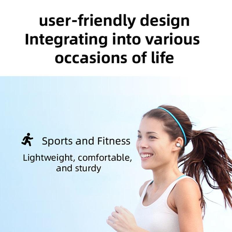 Wireless Single Ear Clip-on Bluetooth Earphone - M-s8 - Gray