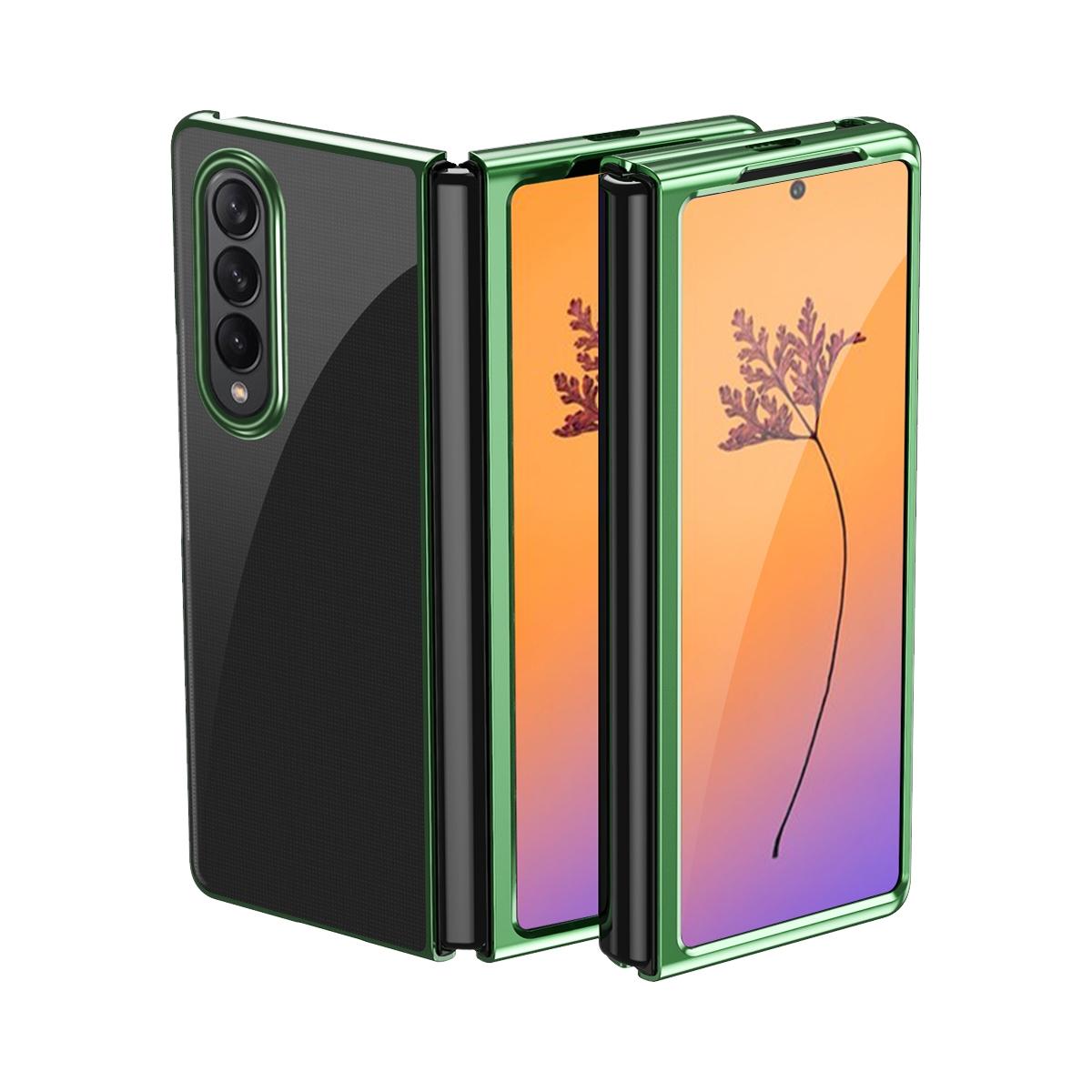For Samsung Galaxy Z Fold4 5G Shockproof Clear Phone Case - Blue