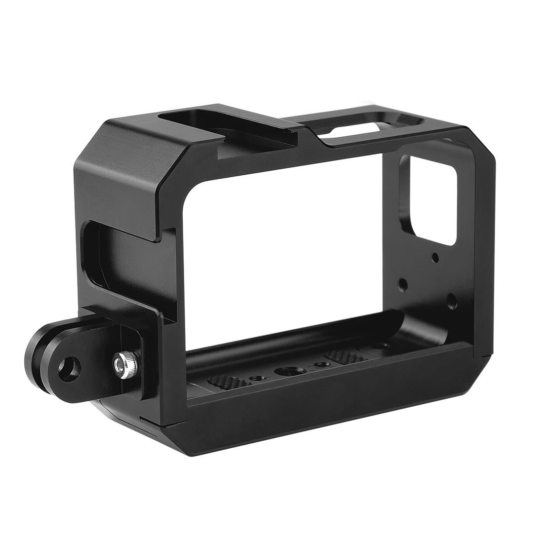 Aluminum Frame Cage for Insta360 one r with Cold Shoe and Tripod Base - Black