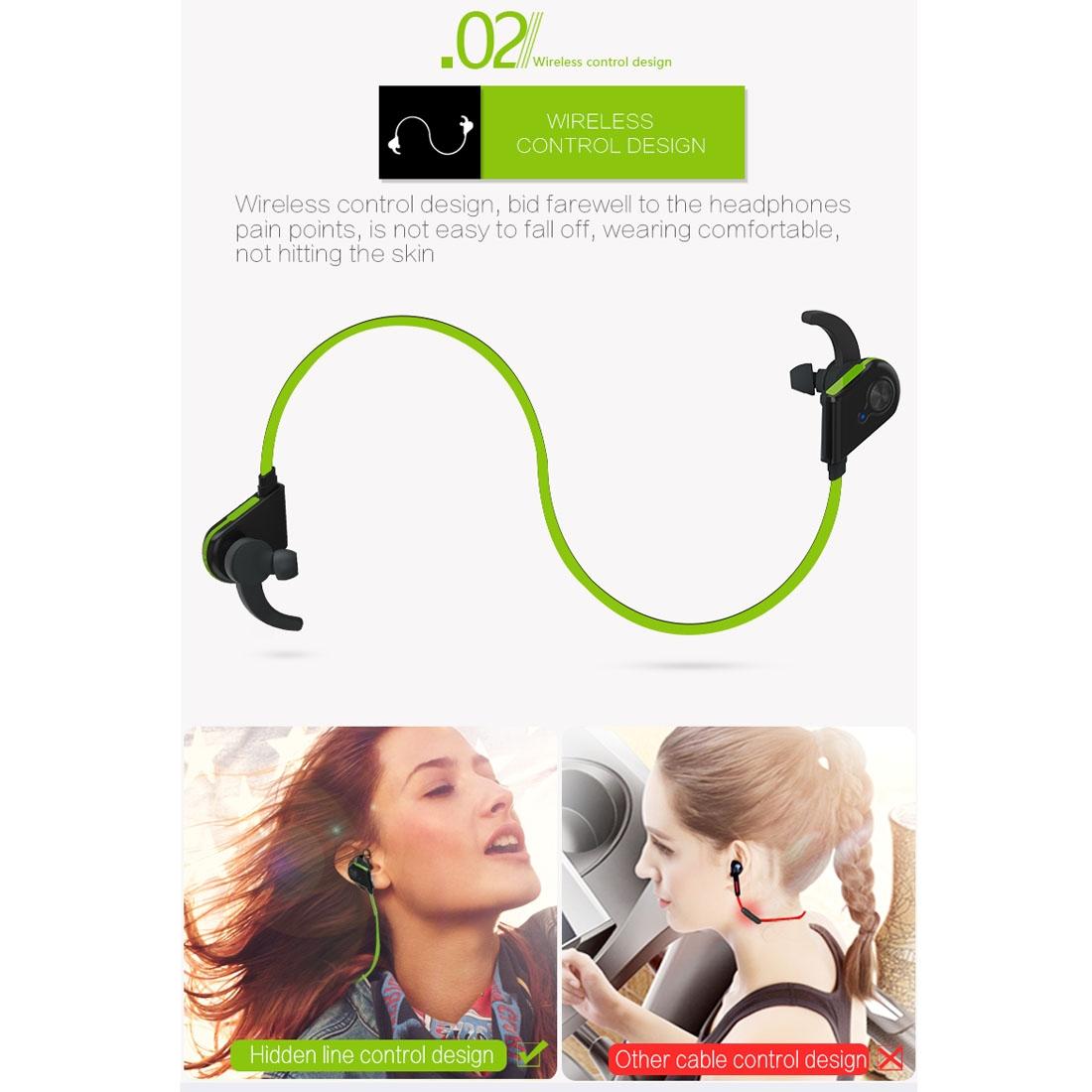 Wireless Bluetooth In-ear Headset with Magnetic Switch & Indicator Light - Black