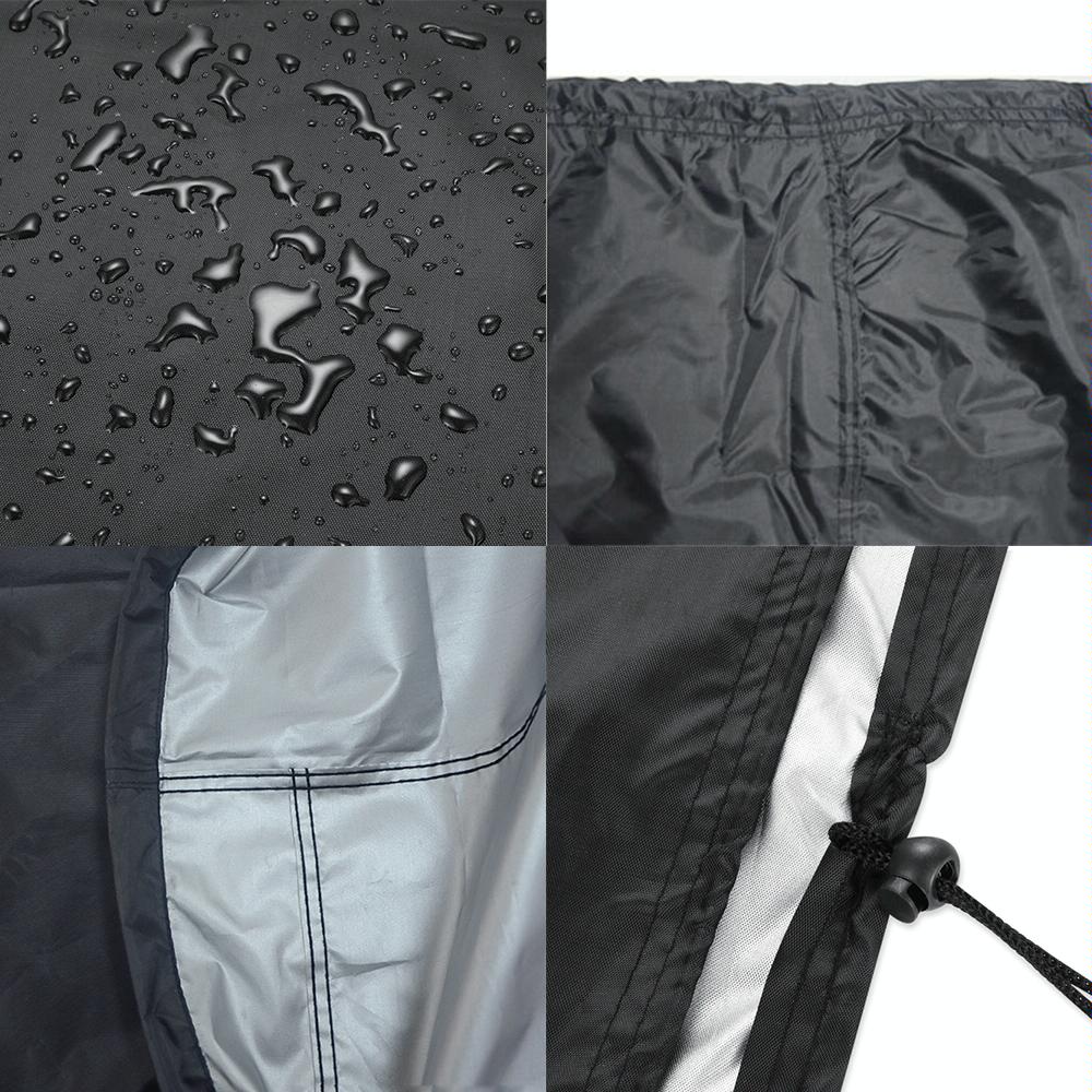 Waterproof Outdoor Furniture Cover - 210d Oxford Cloth - Dust-proof - Anti-uv - Fits Table and Chairs - 308x138x98cm - Black