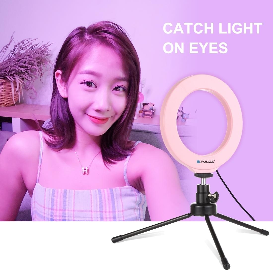 10 Mode Rgbw Led Ring Light with Tripod and Ball Head - 4.7 Inch Curved Surface - Black