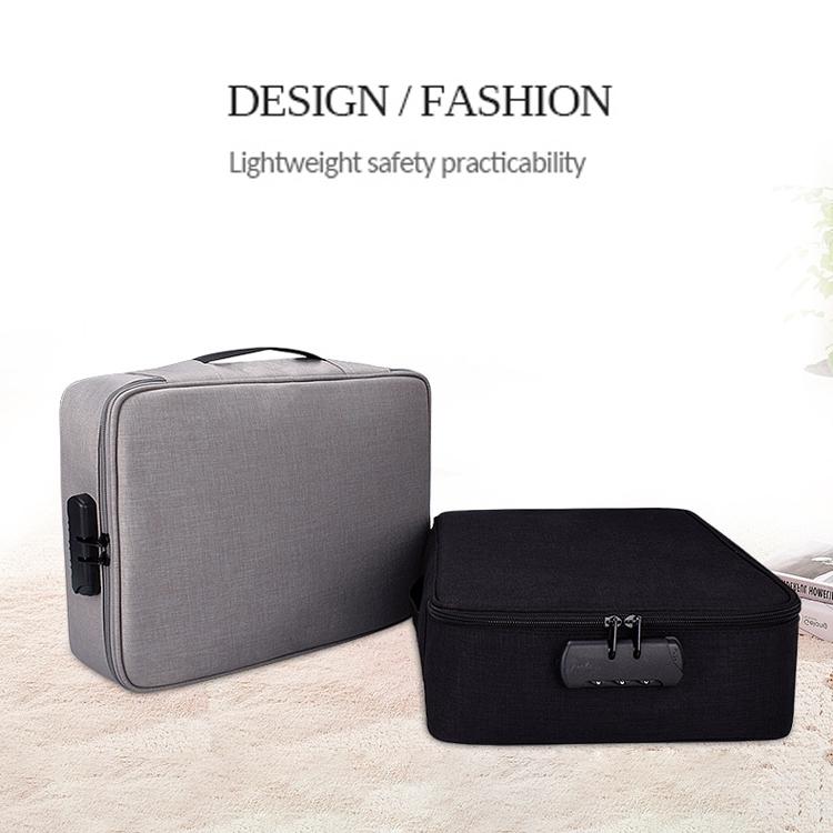 Waterproof Multi-layer Laptop Bag with Password Lock - Black