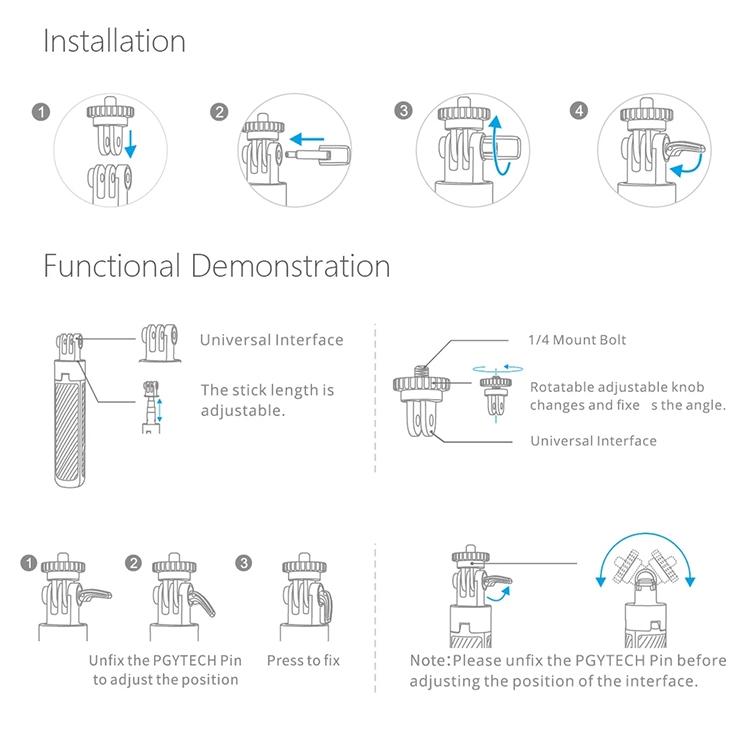 Extendable Selfie Stick for Dji Action Camera