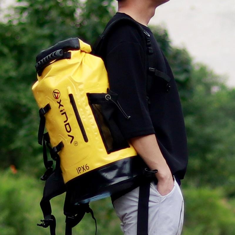 Waterproof Upstream Storage Shoulder Bag L For Mountaineering - Black