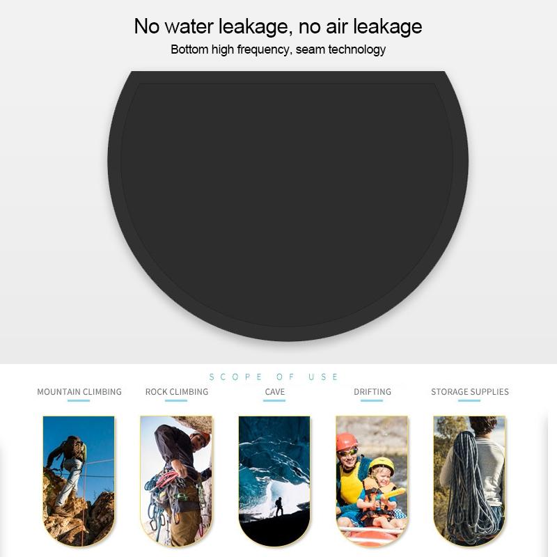 Waterproof Upstream Storage Shoulder Bag L For Mountaineering - Black