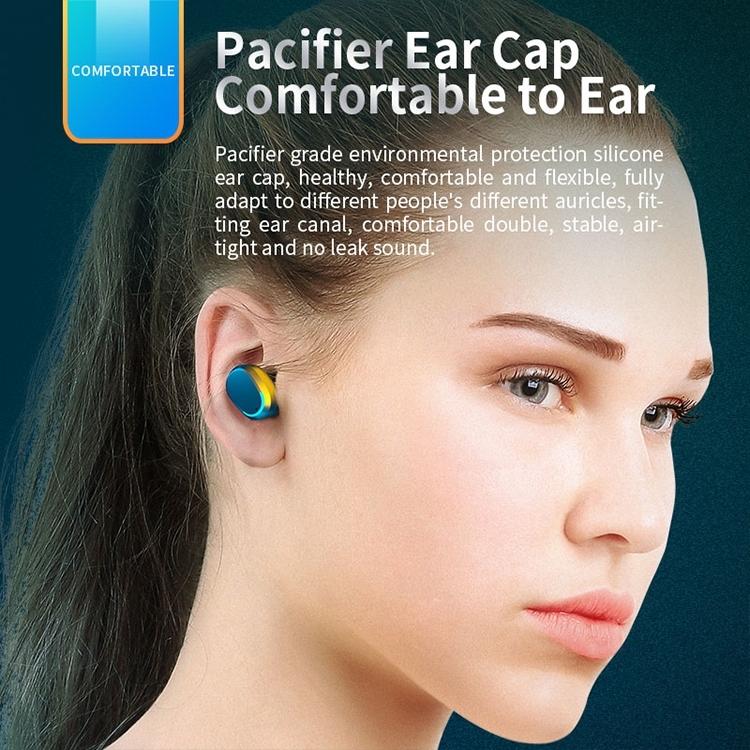 Wireless Bluetooth 5.0 Earbuds with Touch Display & Charging Case - Black