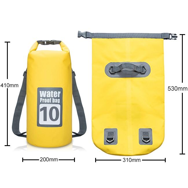 Waterproof Dual Shoulder Dry Bag 50L Capacity - Black