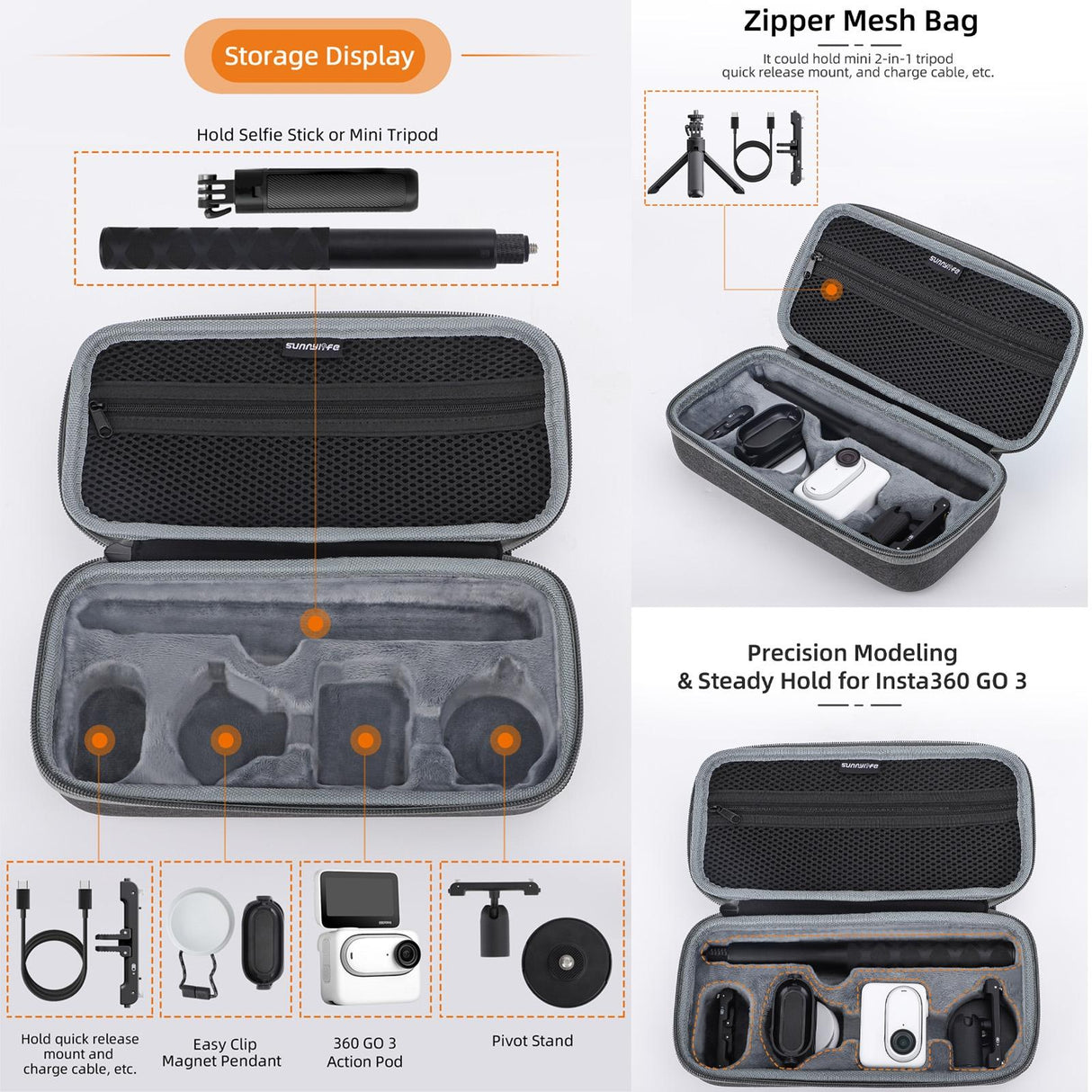 Insta360 Go 3 Camera Set with Storage Bag