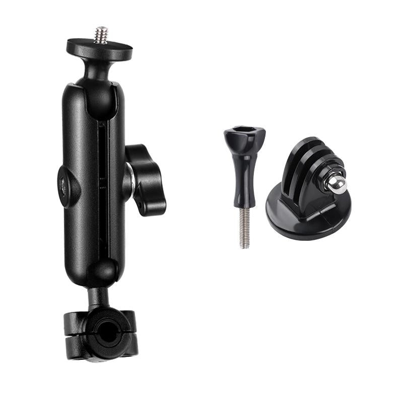 Motorcycle Rearview Mirror Mount for Action Cameras - 9cm Rod 20mm Ball Head Tripod Adapter